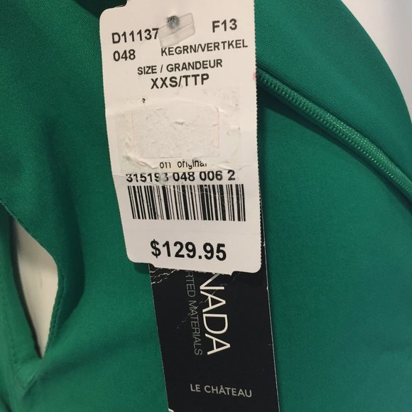 Le Chateau Size XXS Green Cocktail Dress - Picture 10 of 11